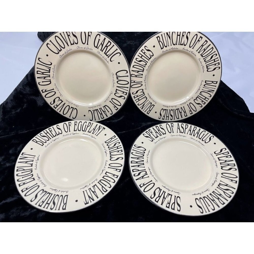 Newcor Treasures For The Table - GARDEN MARKET - (4) BREAD & BUTTER PLATES - 6"